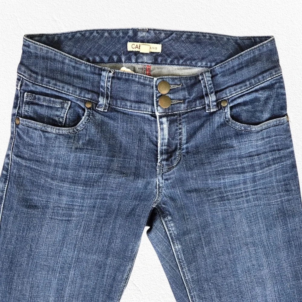 Y2K Vintage CAbi Dark Wash Low Rise Straight Leg Lou Lou Style 201 Jeans Size 4